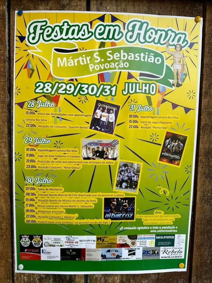 Cartaz Festas em Honra de Mártir de São Sebastião 2023 - Povoação