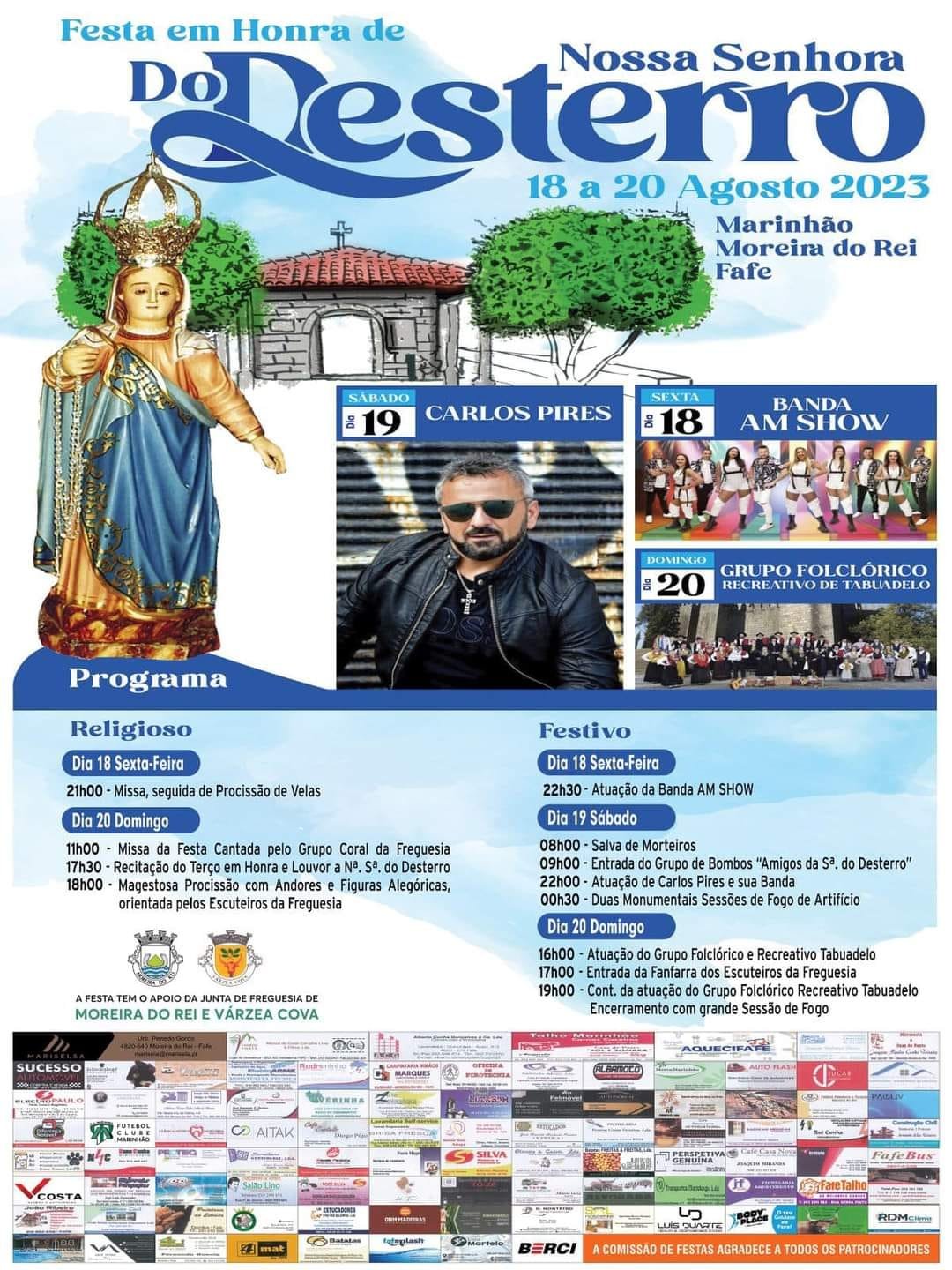 Cartaz Festa em Honra de Nossa Senhora do Desterro 2023 - Marinhão