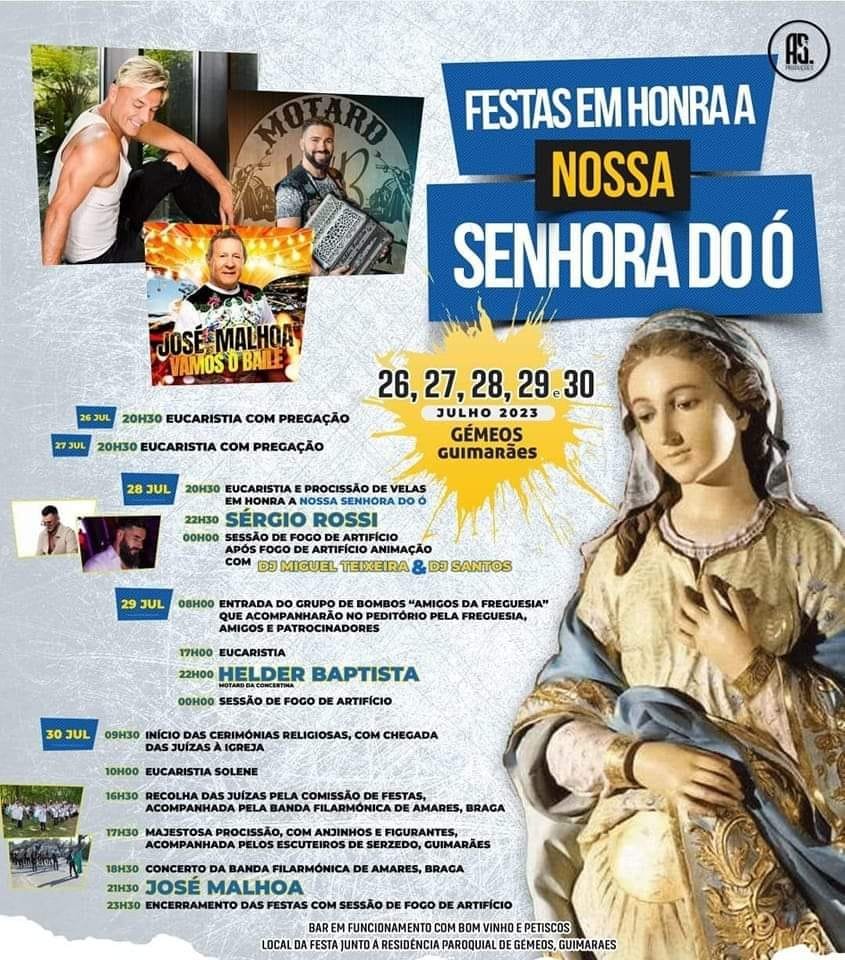 Festas Em Honra De Nossa Senhora Do Ó 2023 - Guimarães