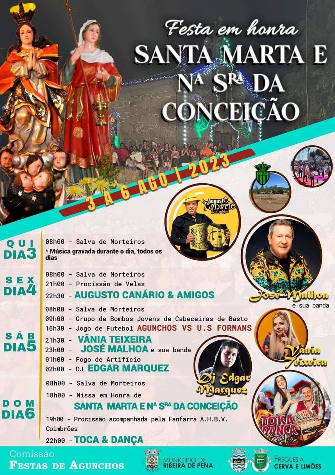 Cartaz Festa em Honra de Santa Marta 2023 - Ribeira de Pena