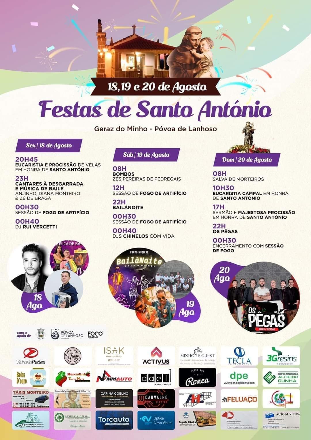 Cartaz Festas de Santo António 2023 - Geraz do Minho