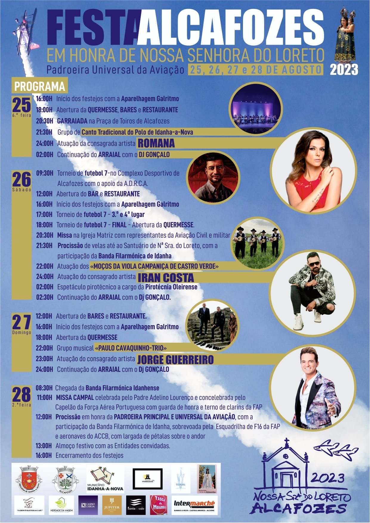 Cartaz Festa em Honra de Nossa Senhora do Loreto 2023 - Alcafozes