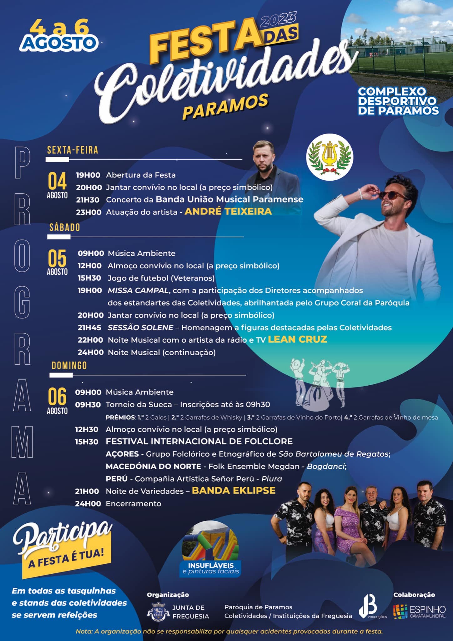 Cartaz Festa das Colectividades 2023 - Paramos