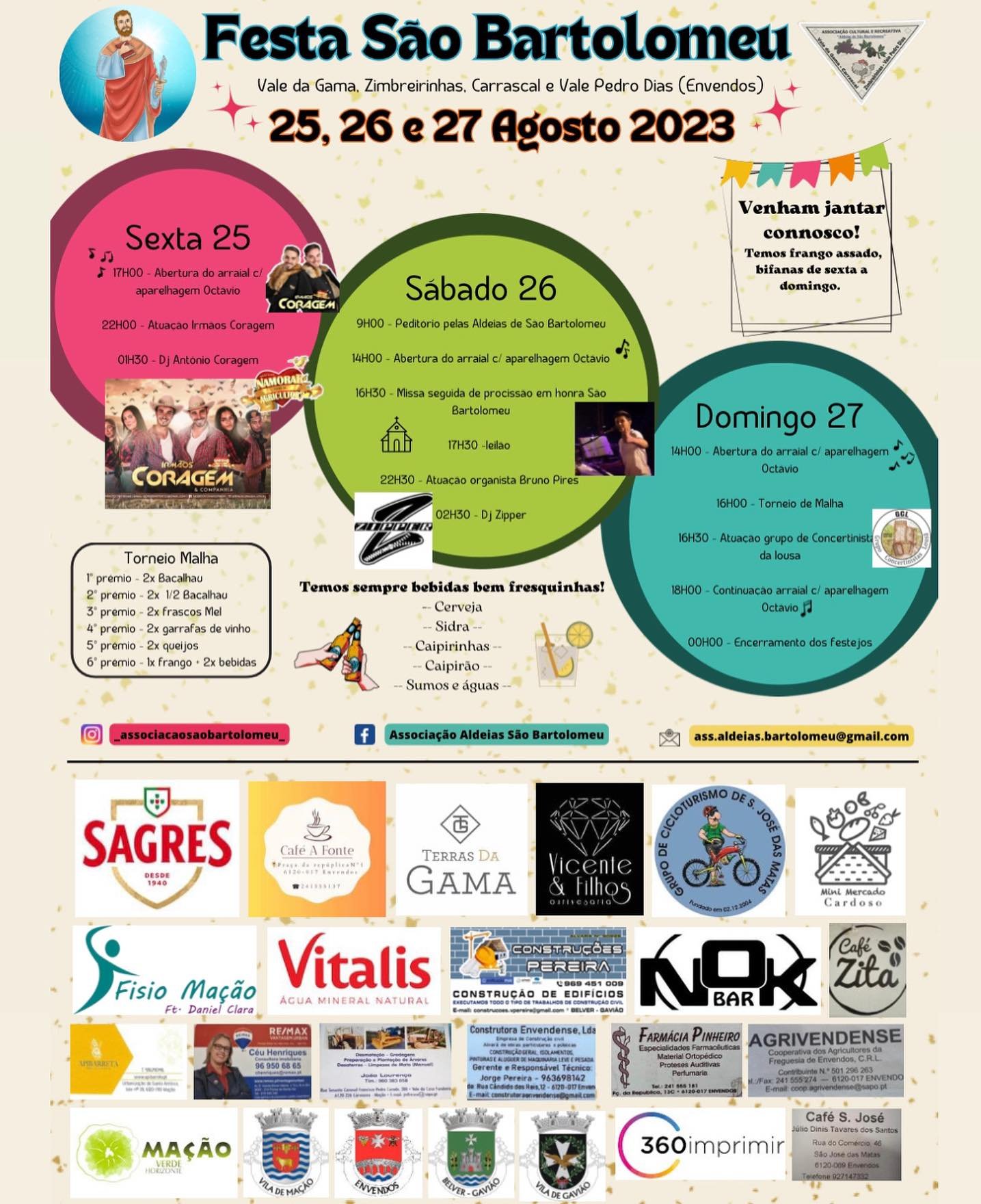 Cartaz Festa de São Bartolomeu 2023 - Vale da Gama