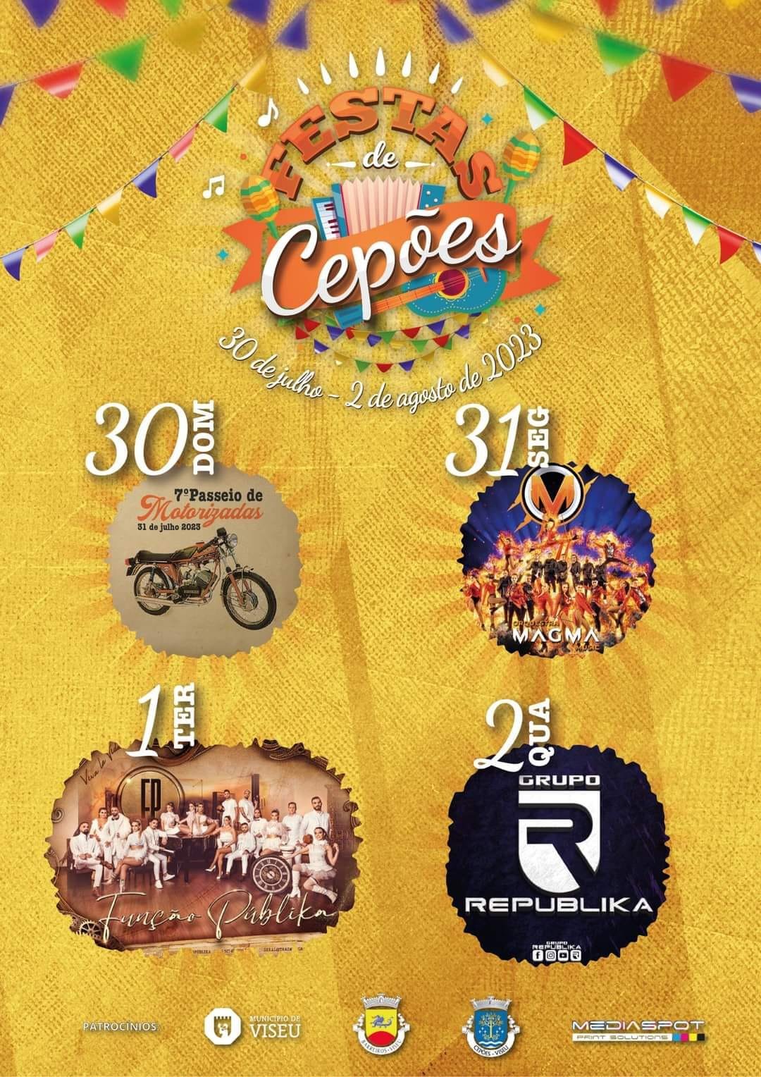 Cartaz Festas de Cepões 2023 - Viseu