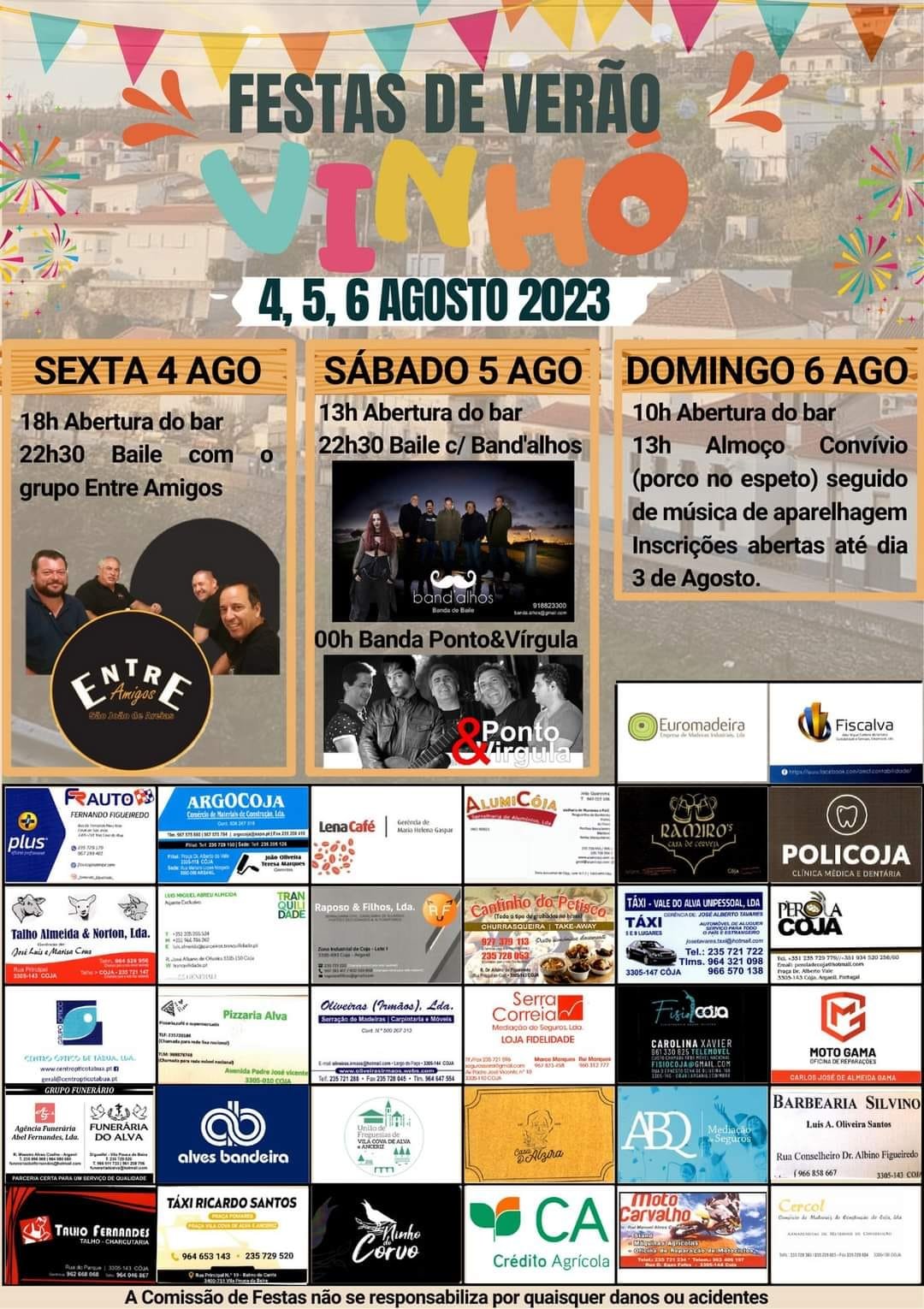 Cartaz Festas de Verão 2023 - Vinhó