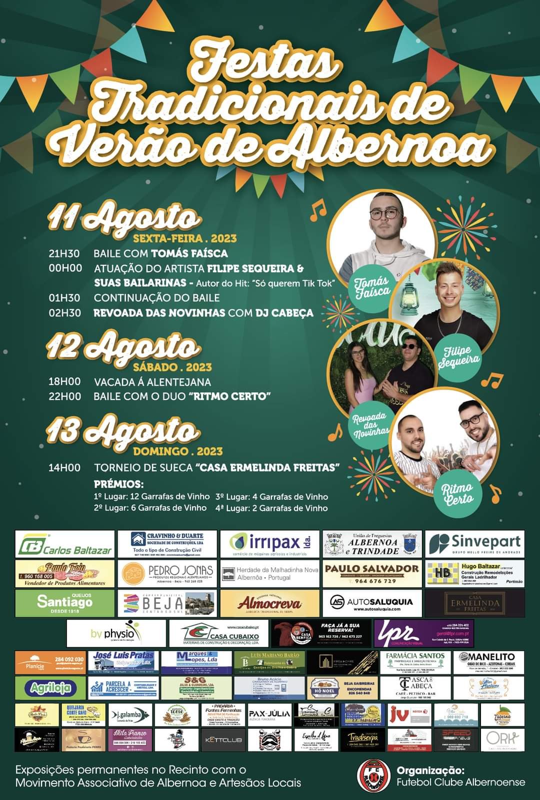 Cartaz Festas de Verão de Albernoa 2023 - Beja