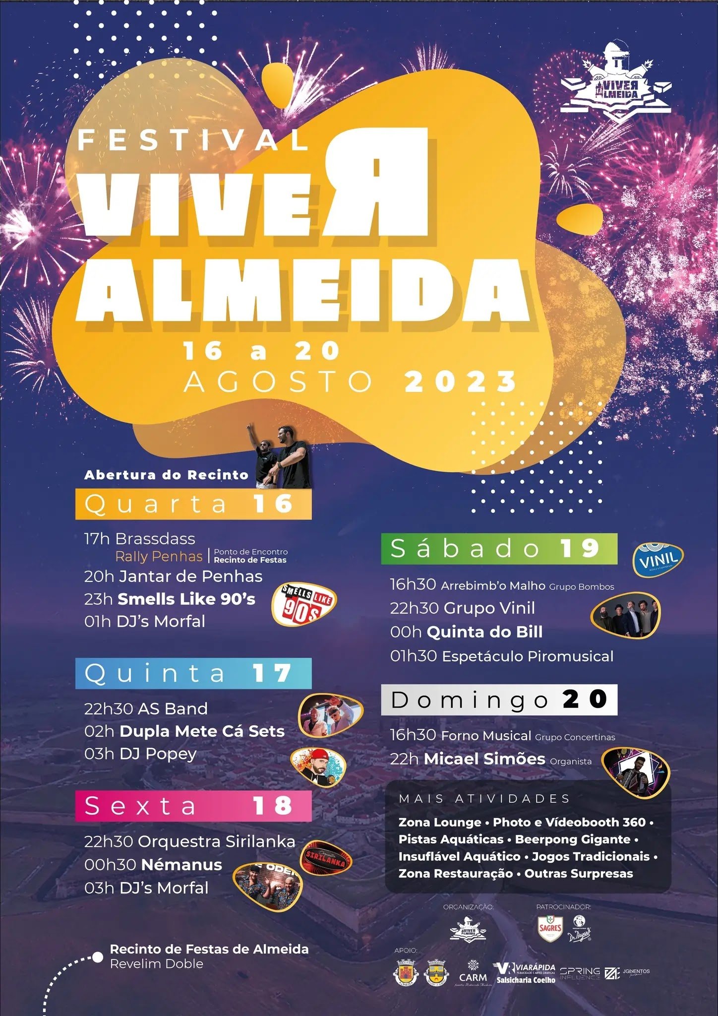 Cartaz Festival Viver Almeida 2023 - Guarda