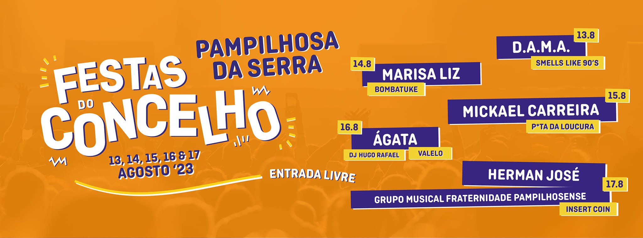 Cartaz Festas do Concelho 2023 - Papilhosa da Serra