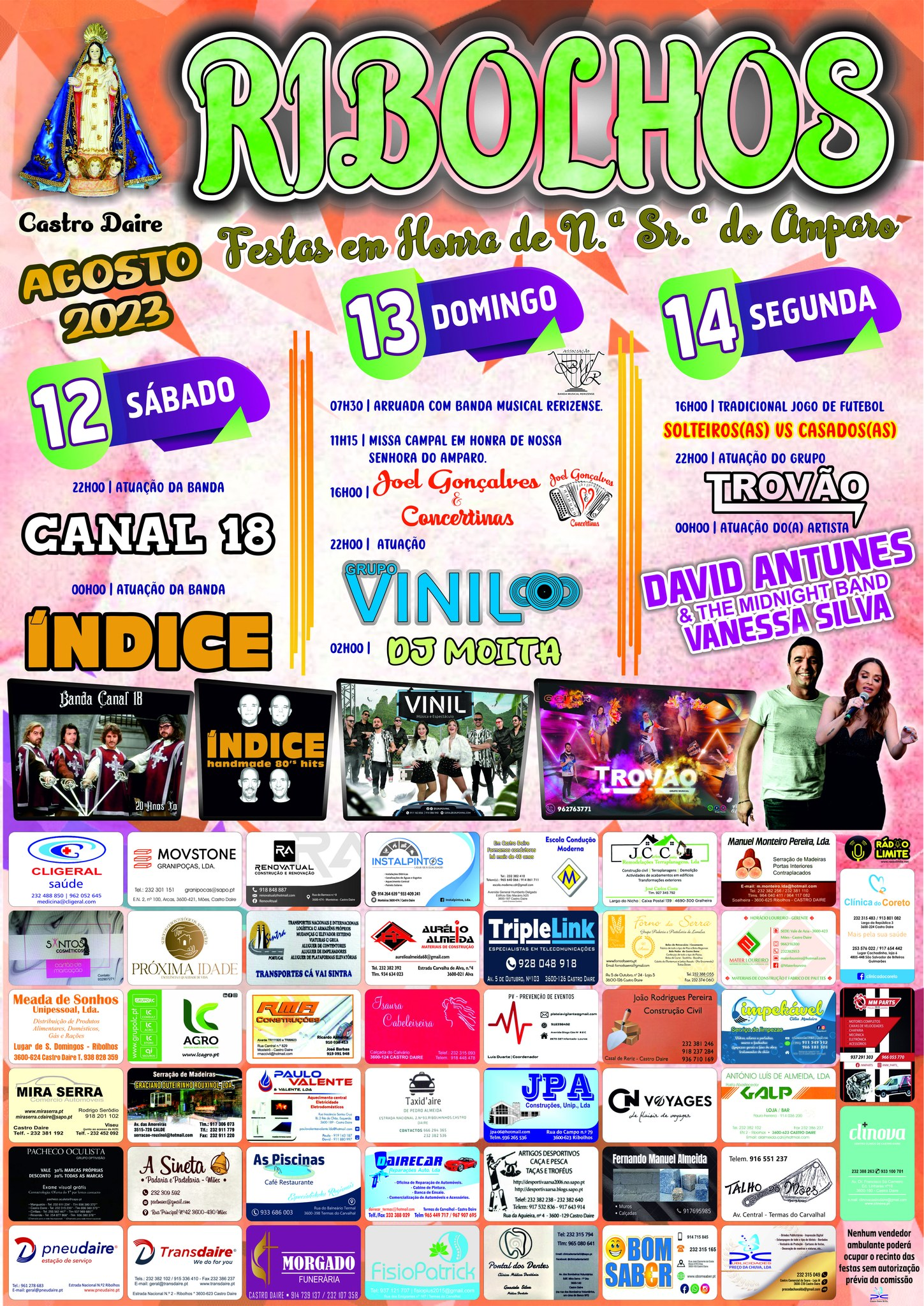 Cartaz Festas em Honra de Nossa Senhora do Amparo 2023 - Ribolhos