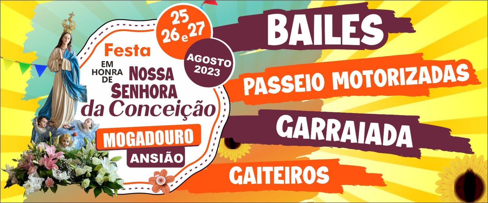 Cartaz Festas em Honra de Nossa Senhora da Conceição 2023 - Mogadouro