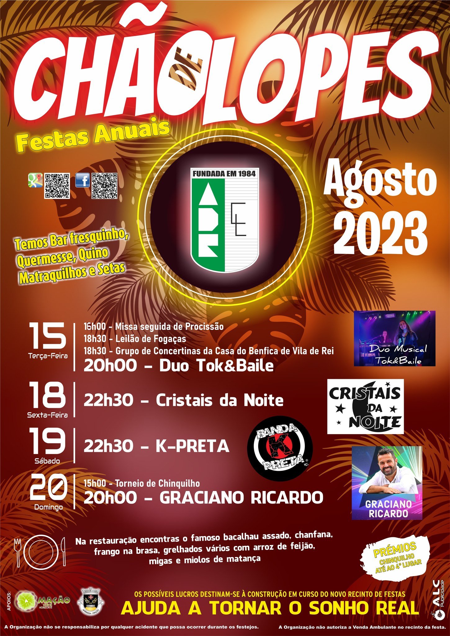 Cartaz Festas de Chão de Lopes 2023 - Mação