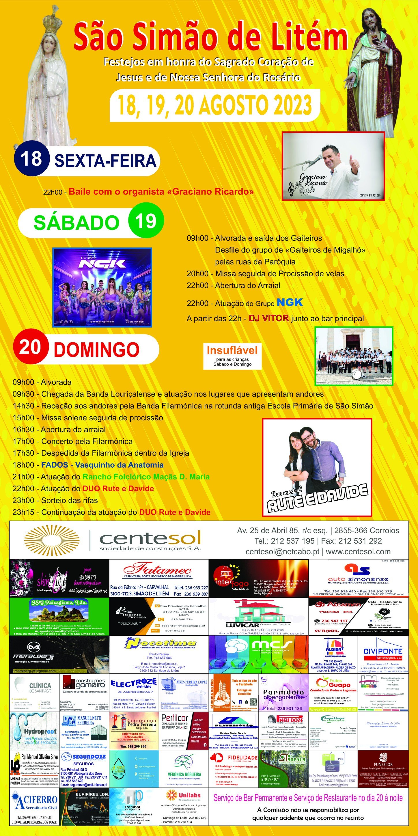 Cartaz Festas de São Simão de Litém 2023 - Pombal