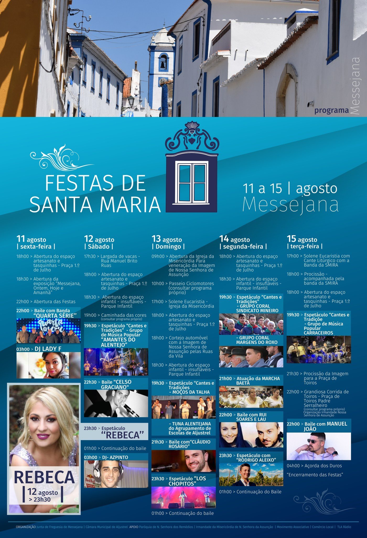 Cartaz Festas de Santa Maria 2023 - Messejana