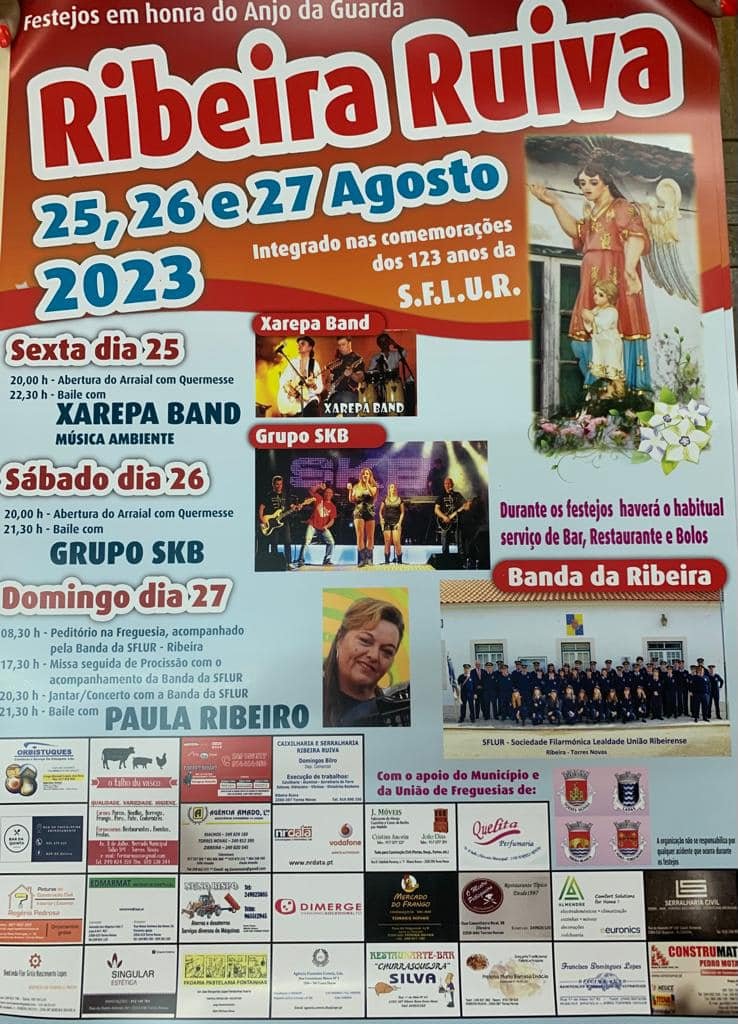 Cartaz Festa de Ribeira Ruiva 2023 - Torres Novas