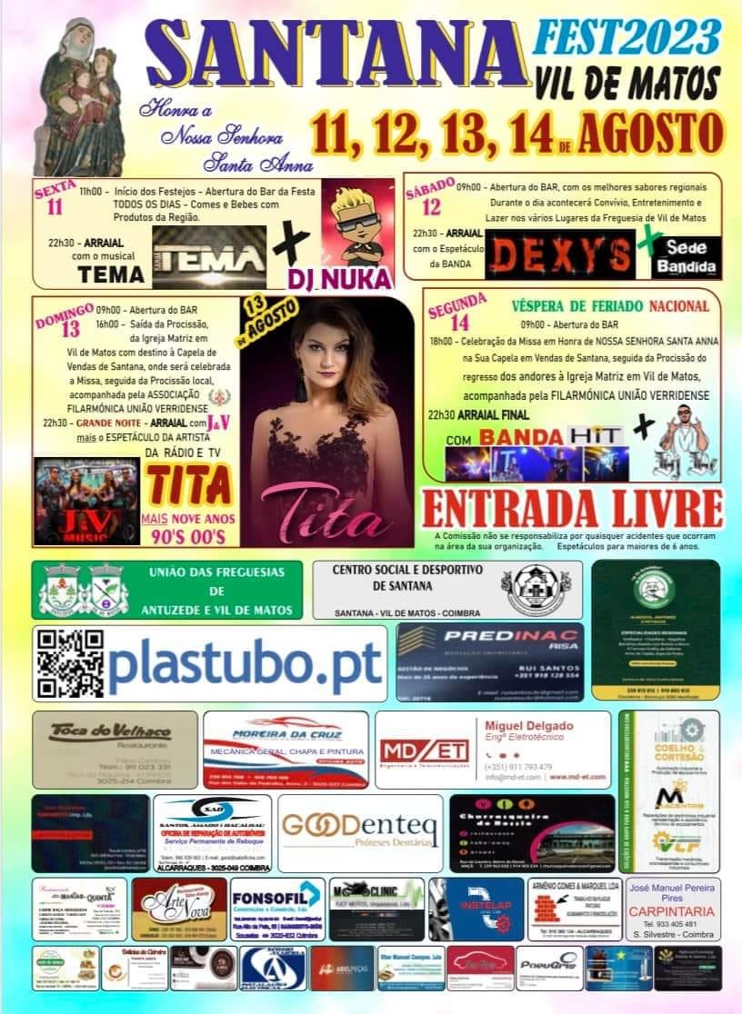 Cartaz Festas de Santana 2023 - Vil de Matos