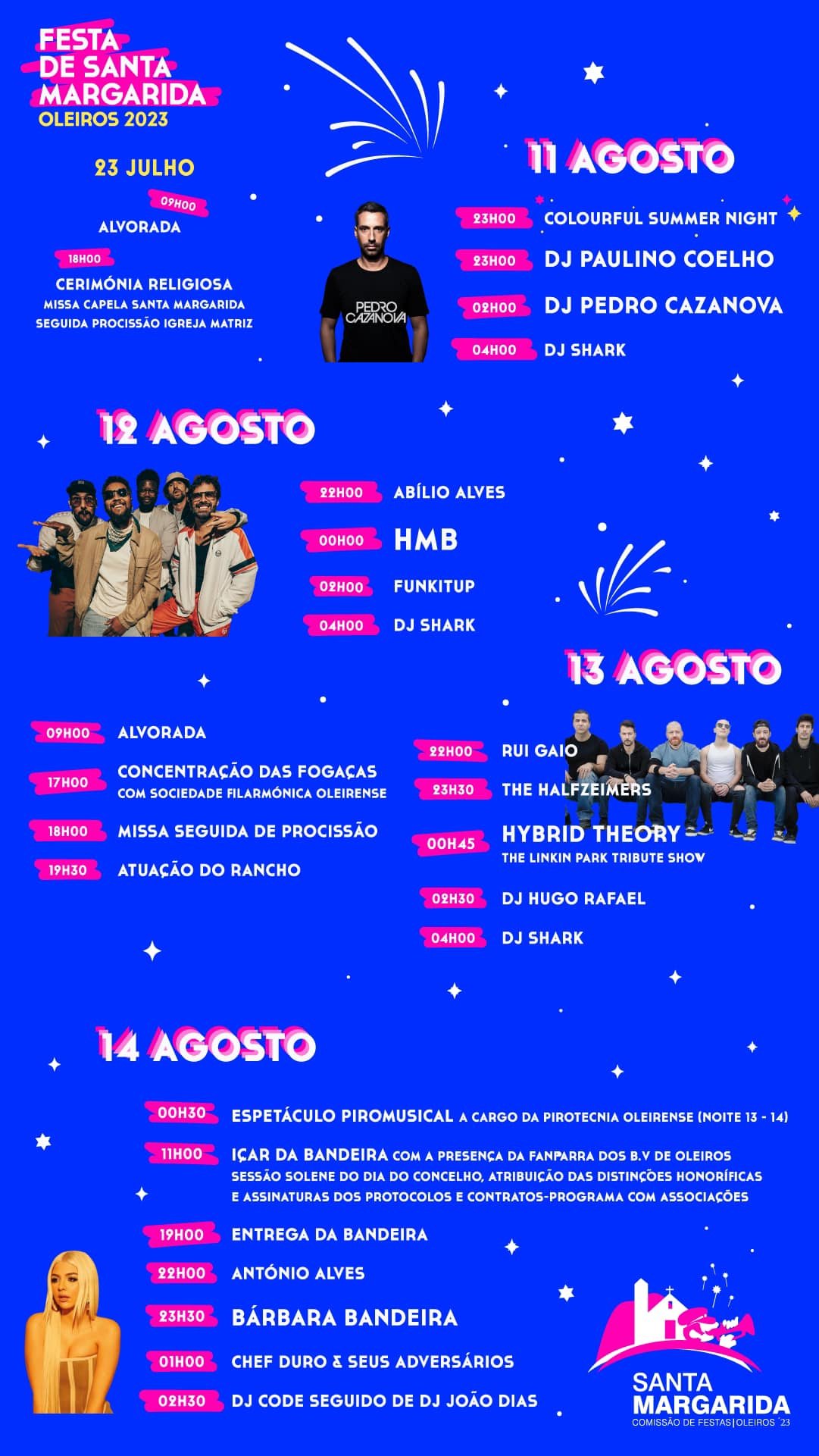 Cartaz Festa de Santa Margarida 2023 - Oleiros