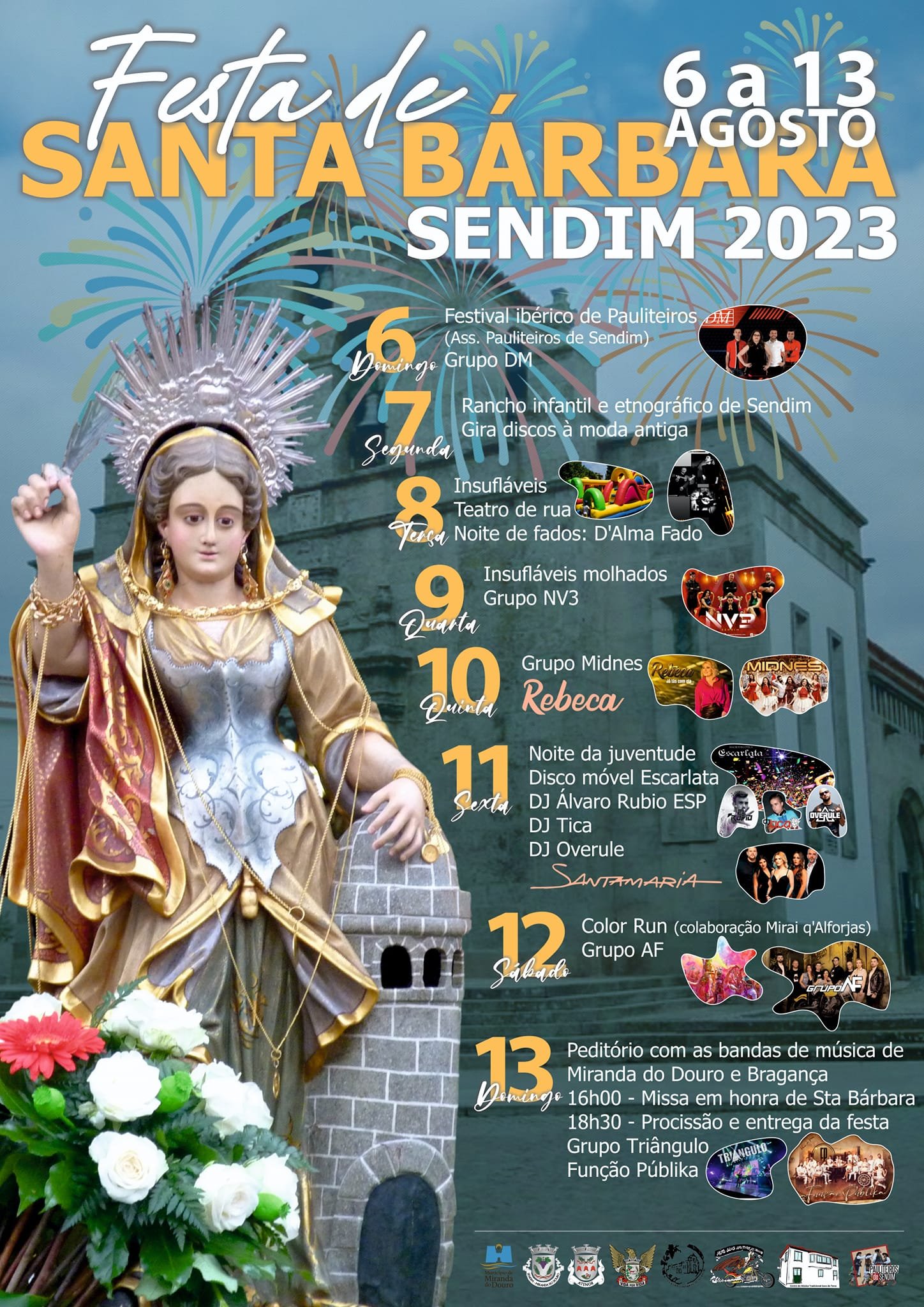 Cartaz Festa de Santa Bárbara 2023 - Sendim