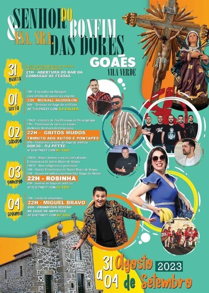 Cartaz Festas de Goães 2023 - Vila Verde