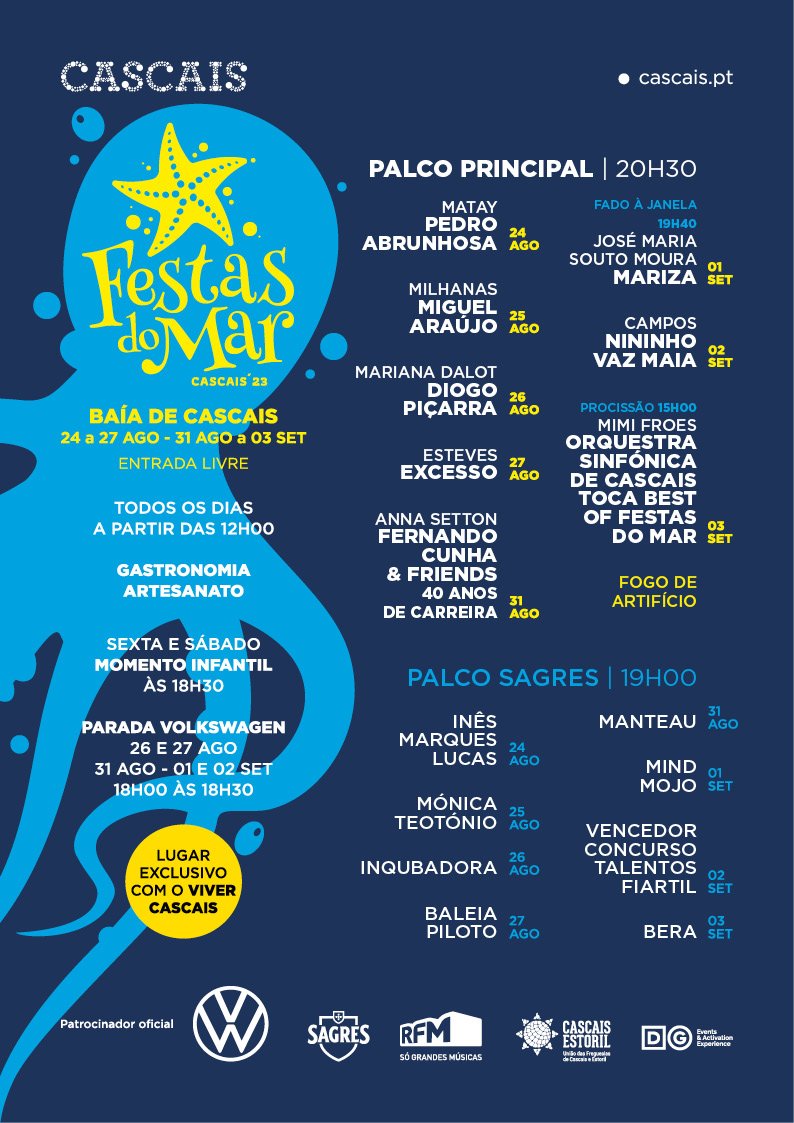 Cartaz Festas do Mar 2023 - Cascais