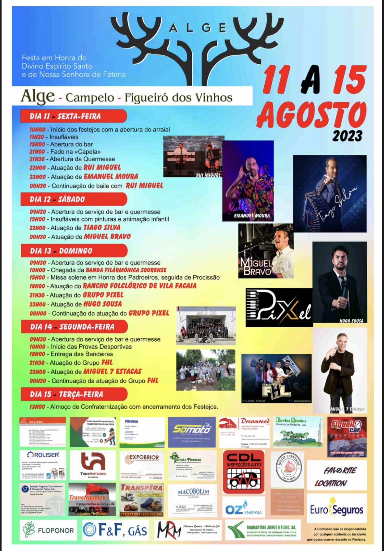 Cartaz Festas de Alge 2023 - Figueiró dos Vinhos