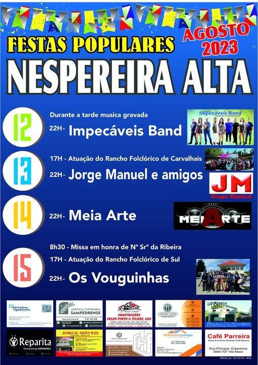 Cartaz Festas Populares 2023 - Nespereira Alta
