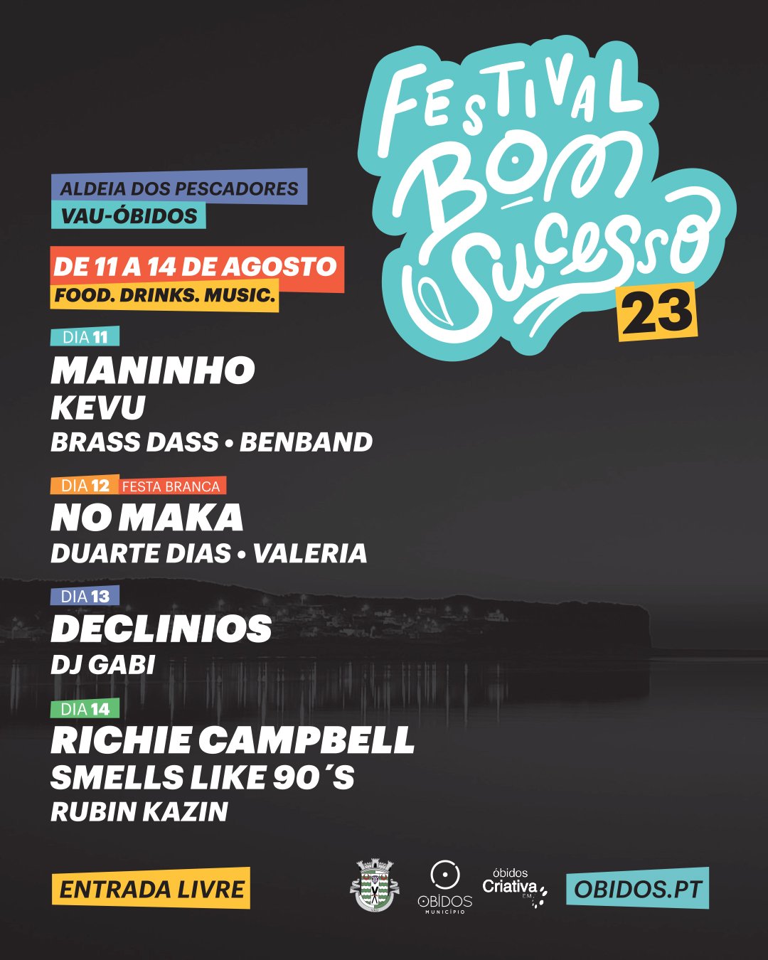 Cartaz Festival Bom Sucesso 2023 - Óbidos