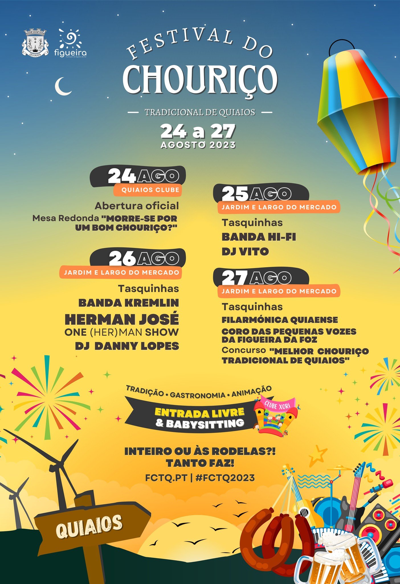 Cartaz Festival do Chouriço Tradicional 2023 
- Quiaios