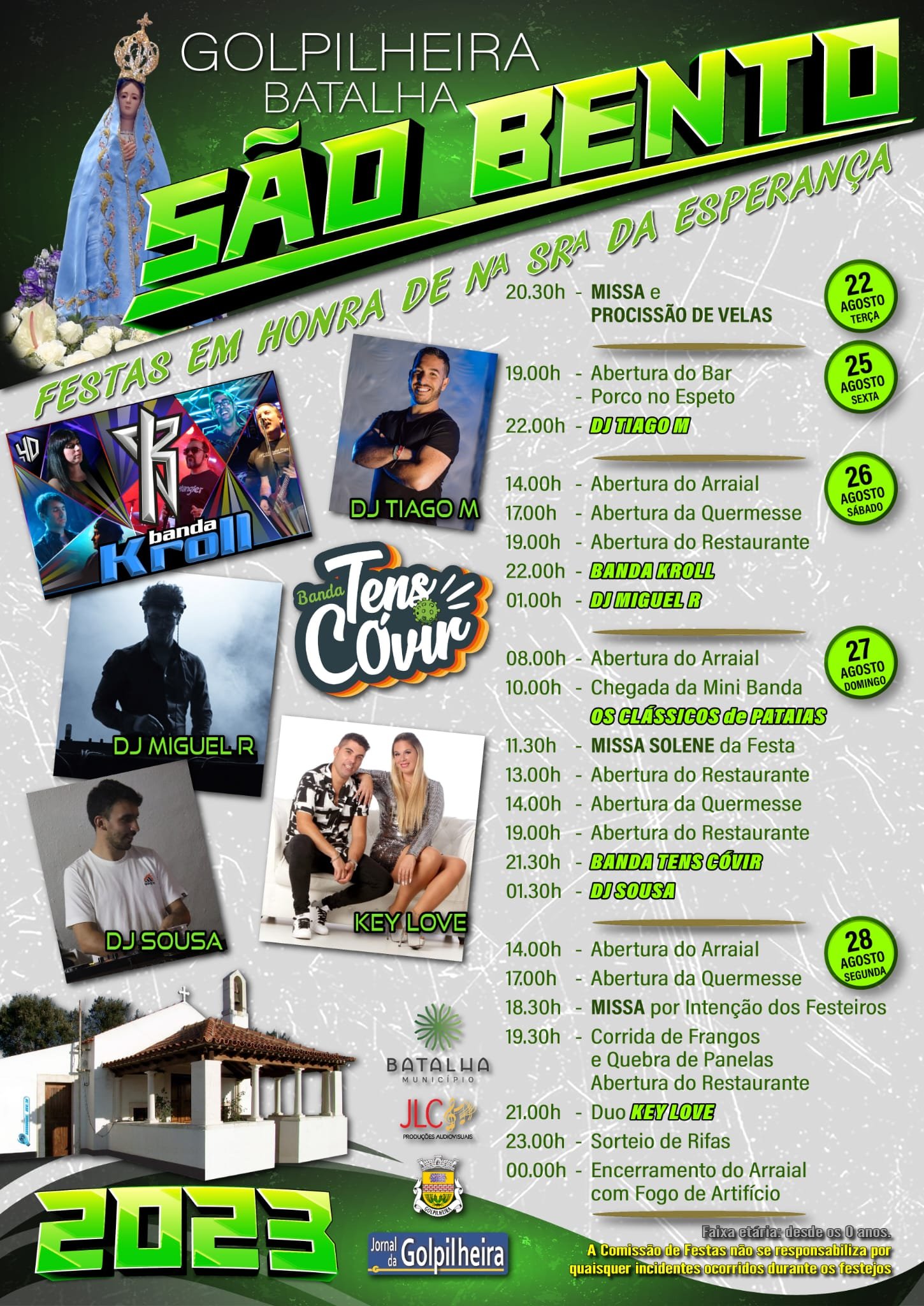 Cartaz Festa em Honra da Nossa Senhora da Esperança 2023 - Golpilheira