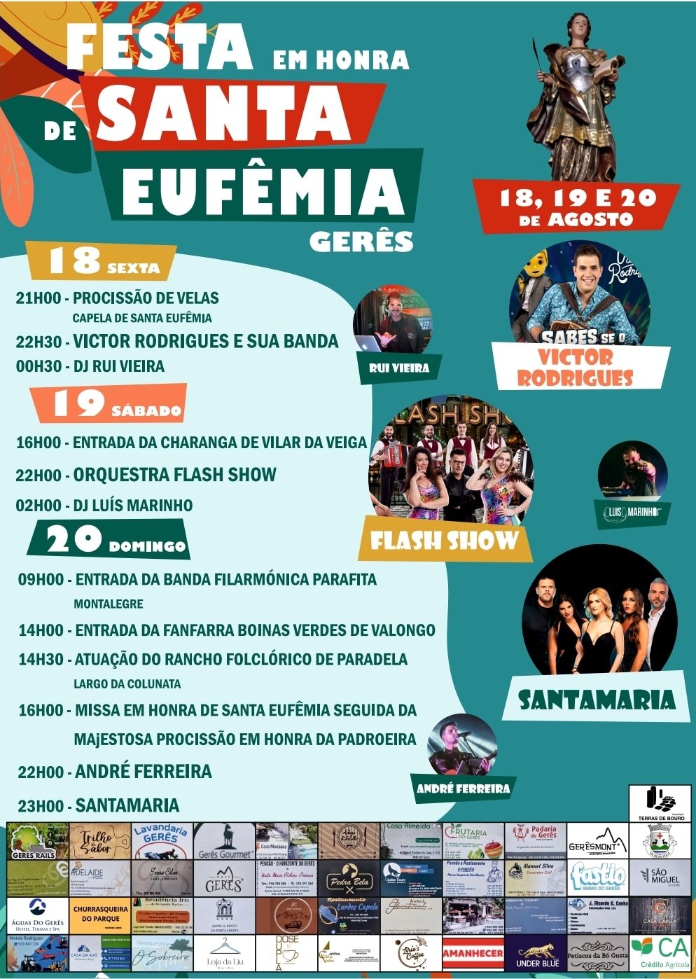 Cartaz Festa de Santa Eufêmia 2023 - Gerês