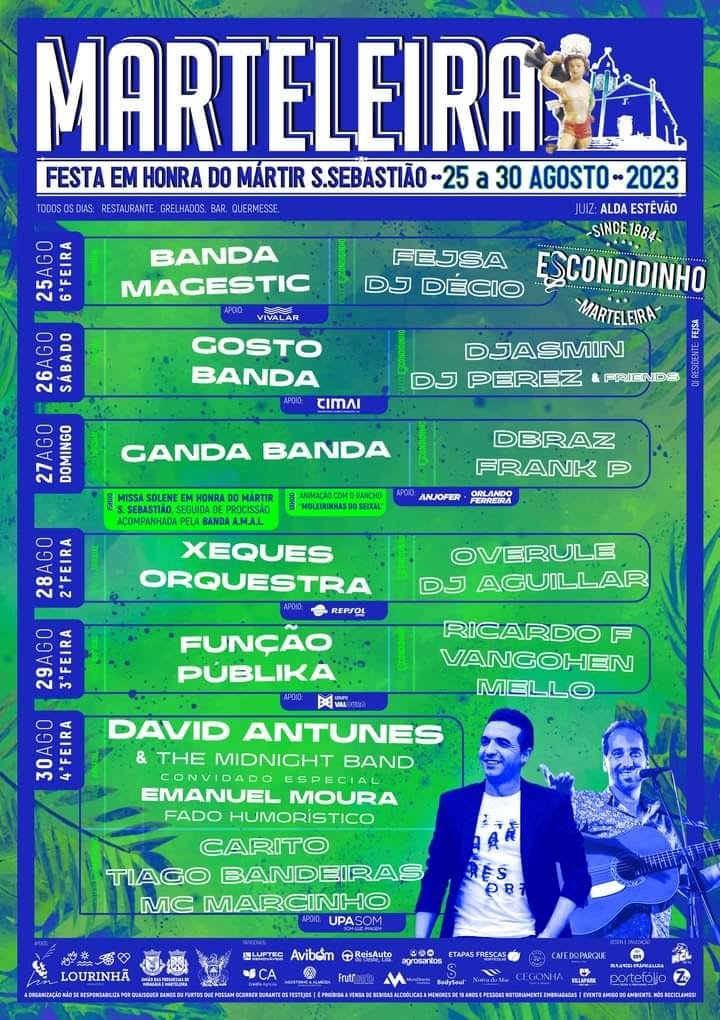 Cartaz Festas de Marteleira 2023 - Lourinhã