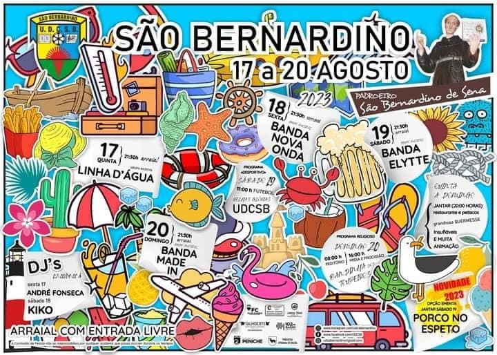 Cartaz Festas de São Bernardino 2023 - Atouguia da Baleia