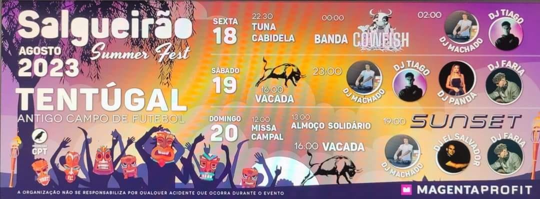 Cartaz Salgueirão Summer Fest 2023 - Tentúgal