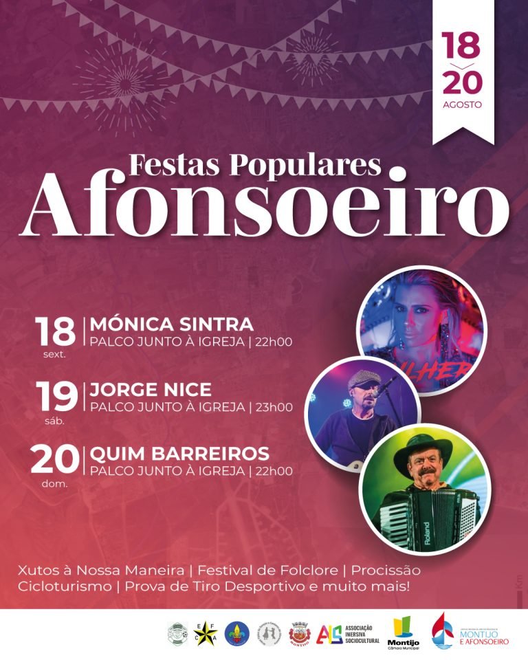 Cartaz Festas Populares de Afonsoeiro 2023 - Montijo
