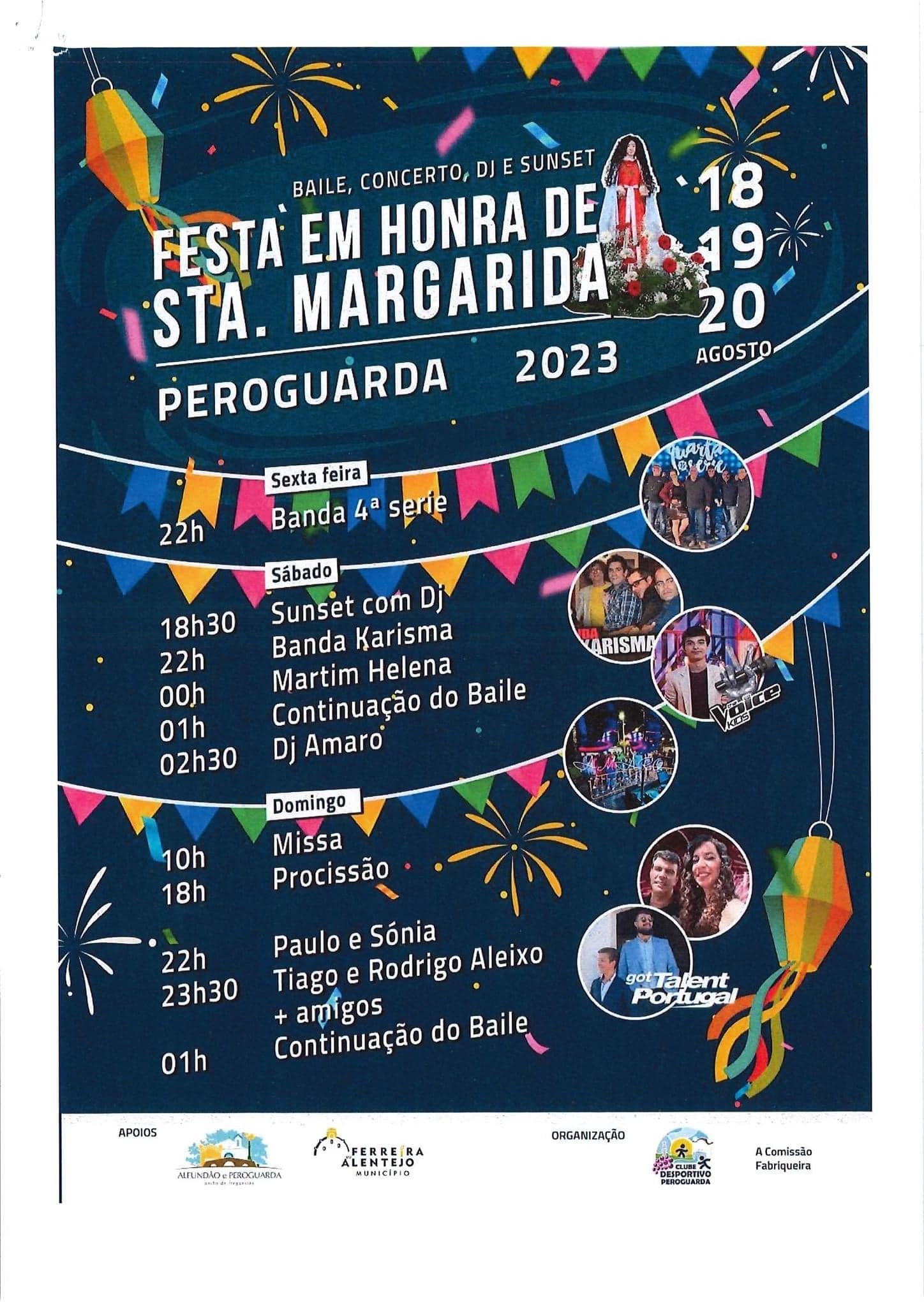 Cartaz Festa em Honra de Santa Margarida 2023 - Peroguarda