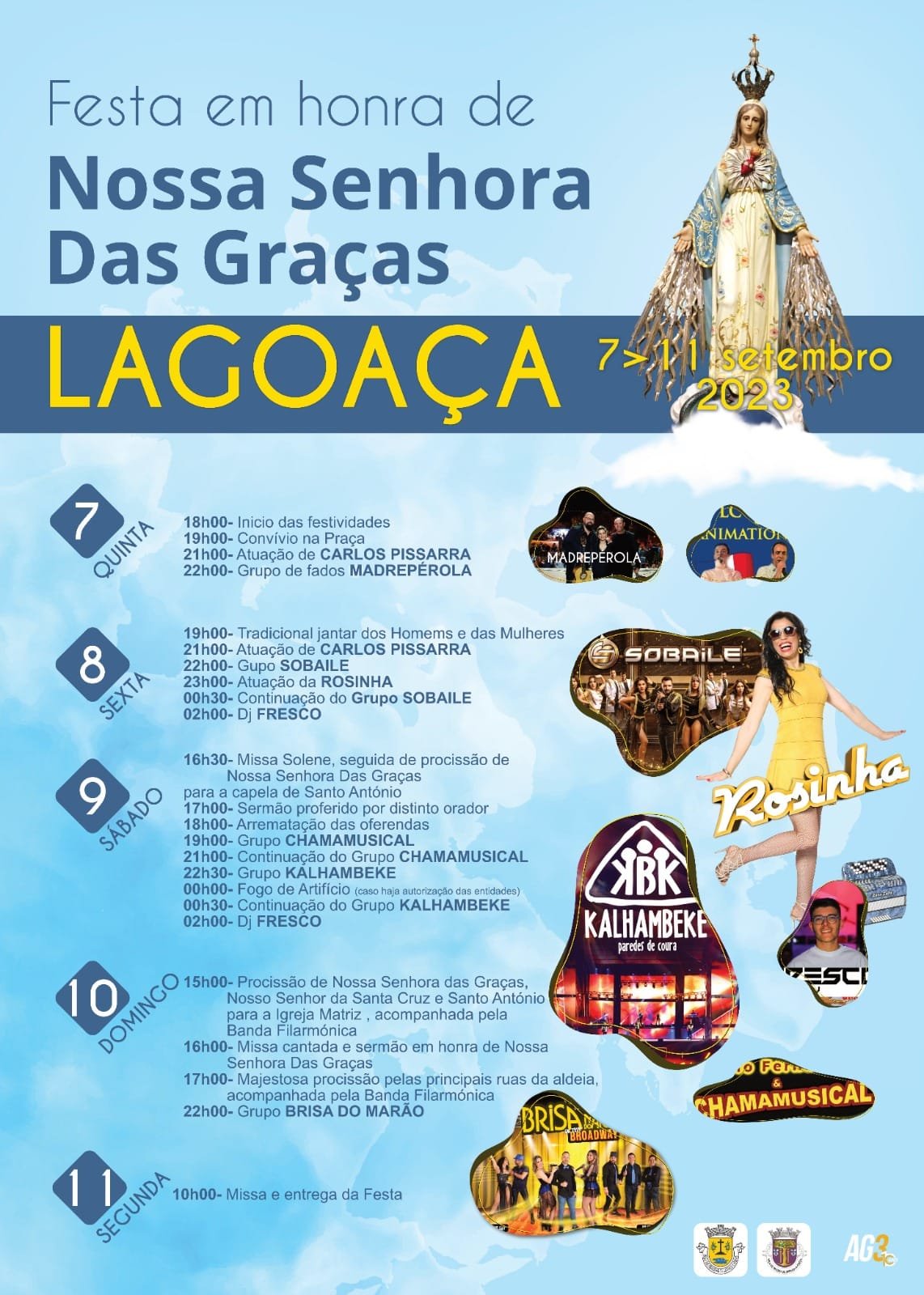Cartaz Nossa Senhora das Graças 2023 - Lagoaça