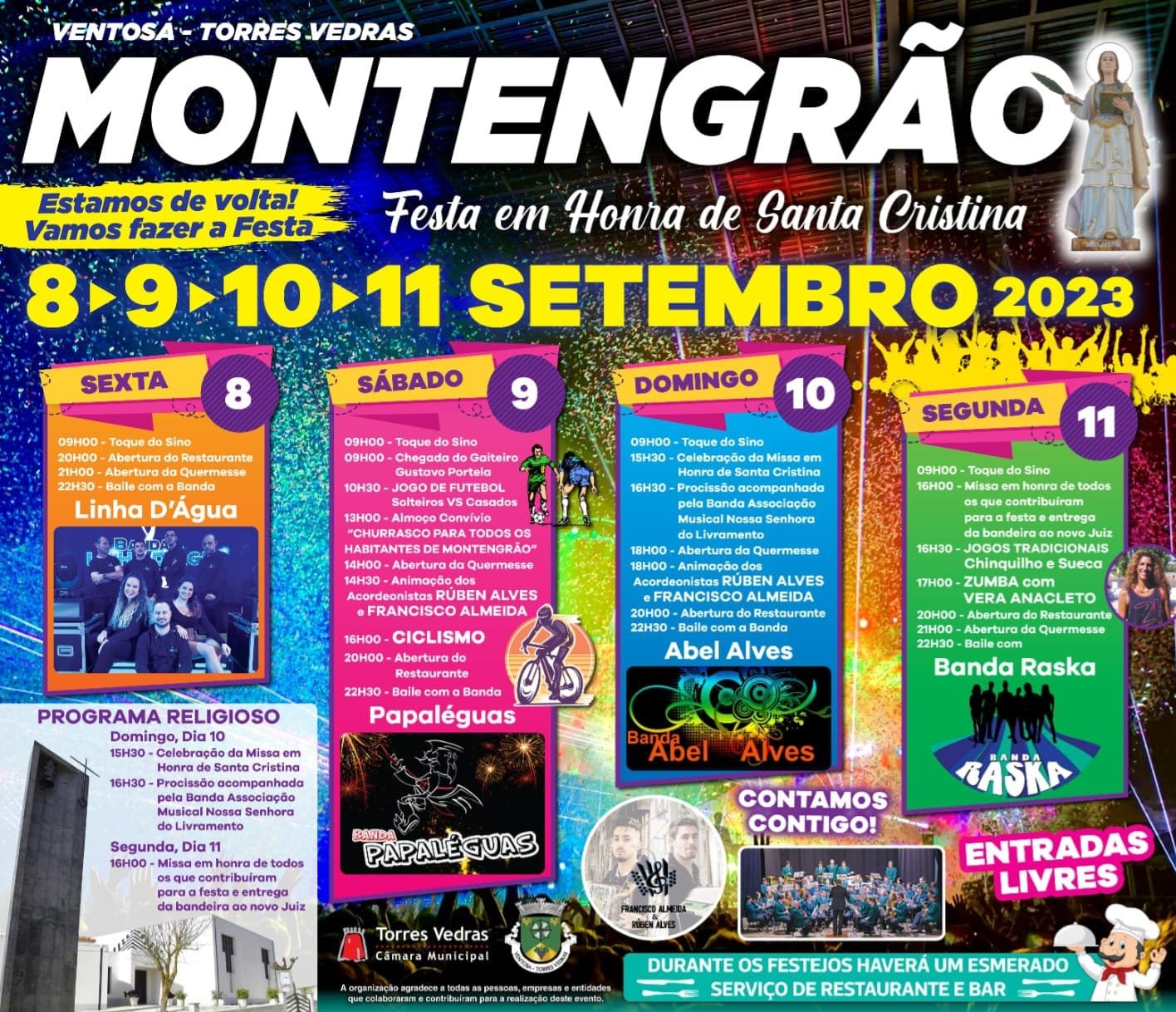 Cartaz Festas de Montengrão 2023 - Ventosa