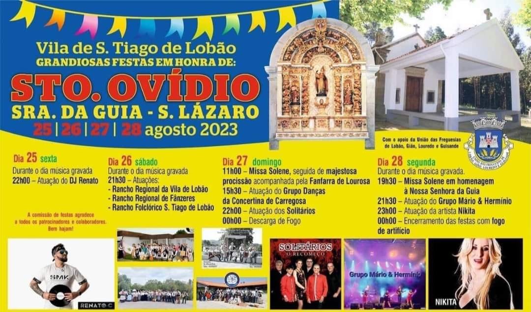 Cartaz Festas em Honra de Santo Ovídio 2023 - Lobão