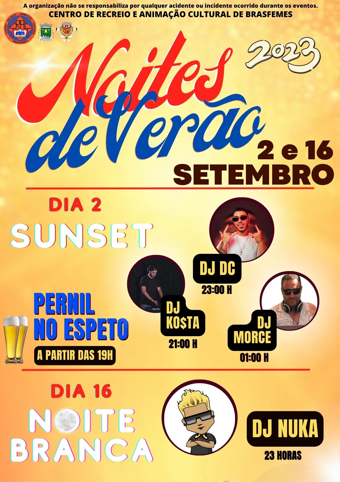 Cartaz Noites de Verão 2023 - Brasfemes