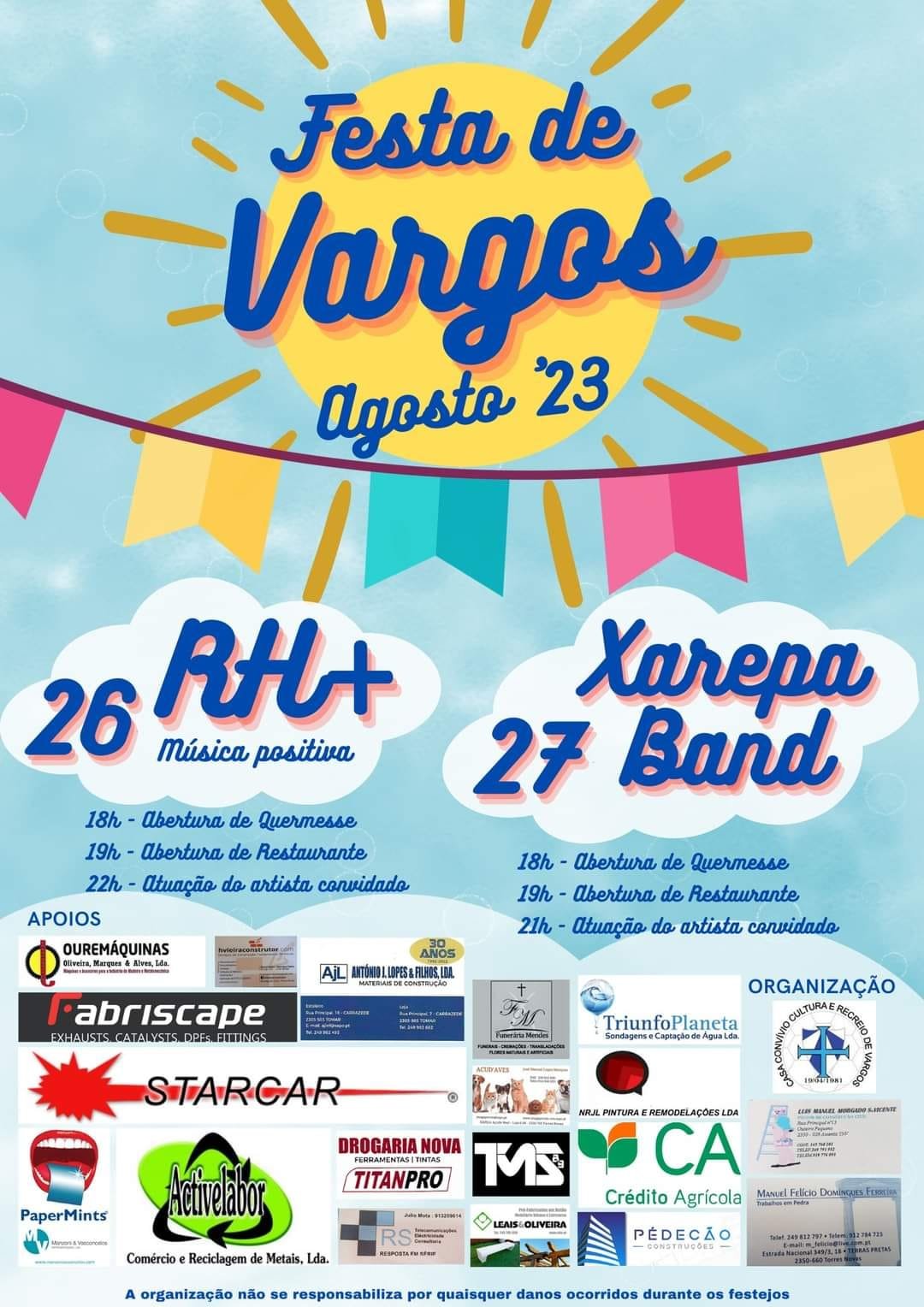 Cartaz Festa de Vargos 2023 - Torres Novas