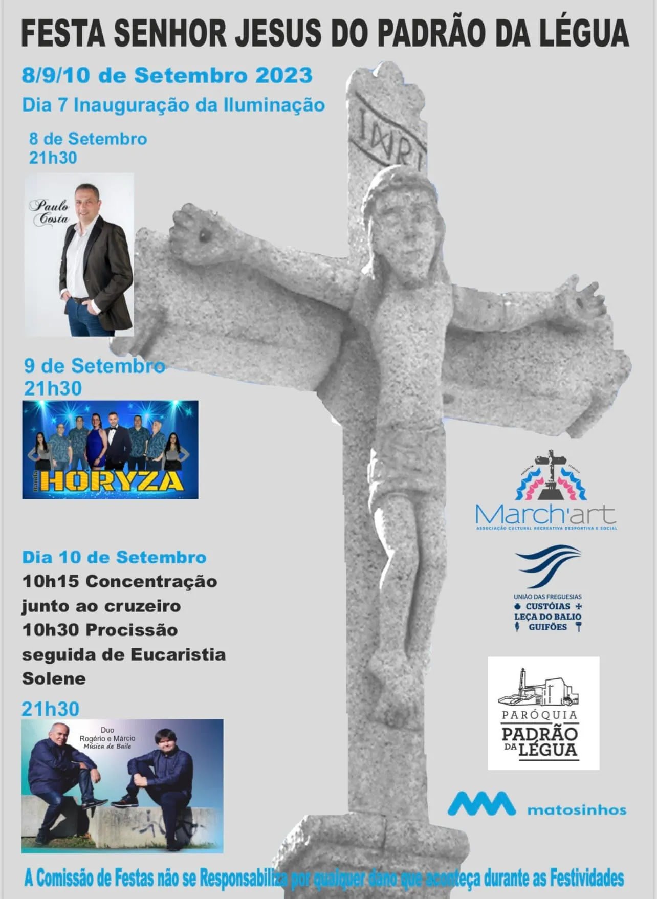 Cartaz Festa do Senhor Jesus do Padrão da Légua 2023 - Matosinhos