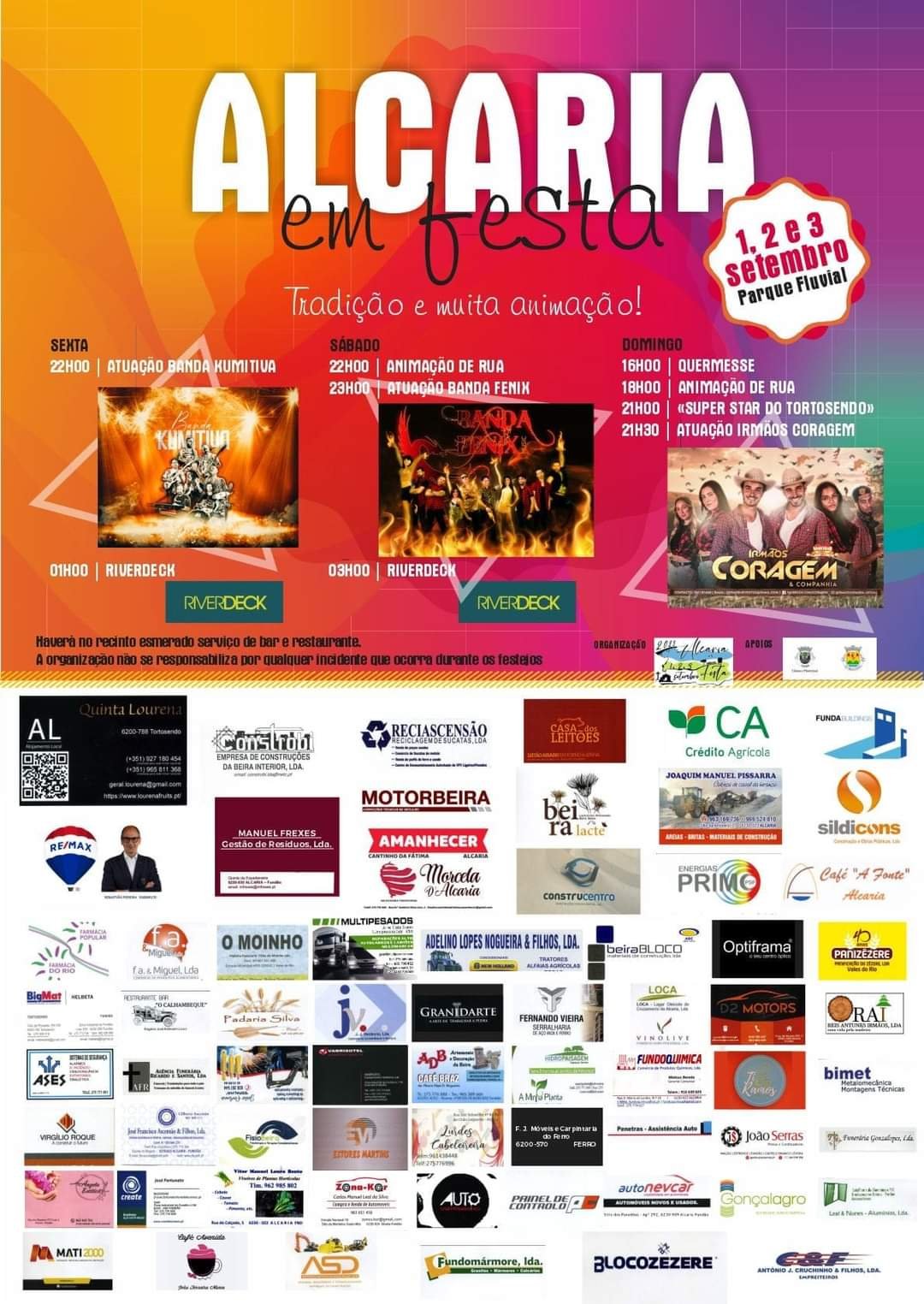 Cartaz Alcaria em Festa 2023 - Fundão