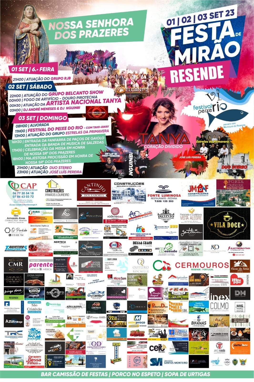 Cartaz Festas de Mirão 2023 - Resende