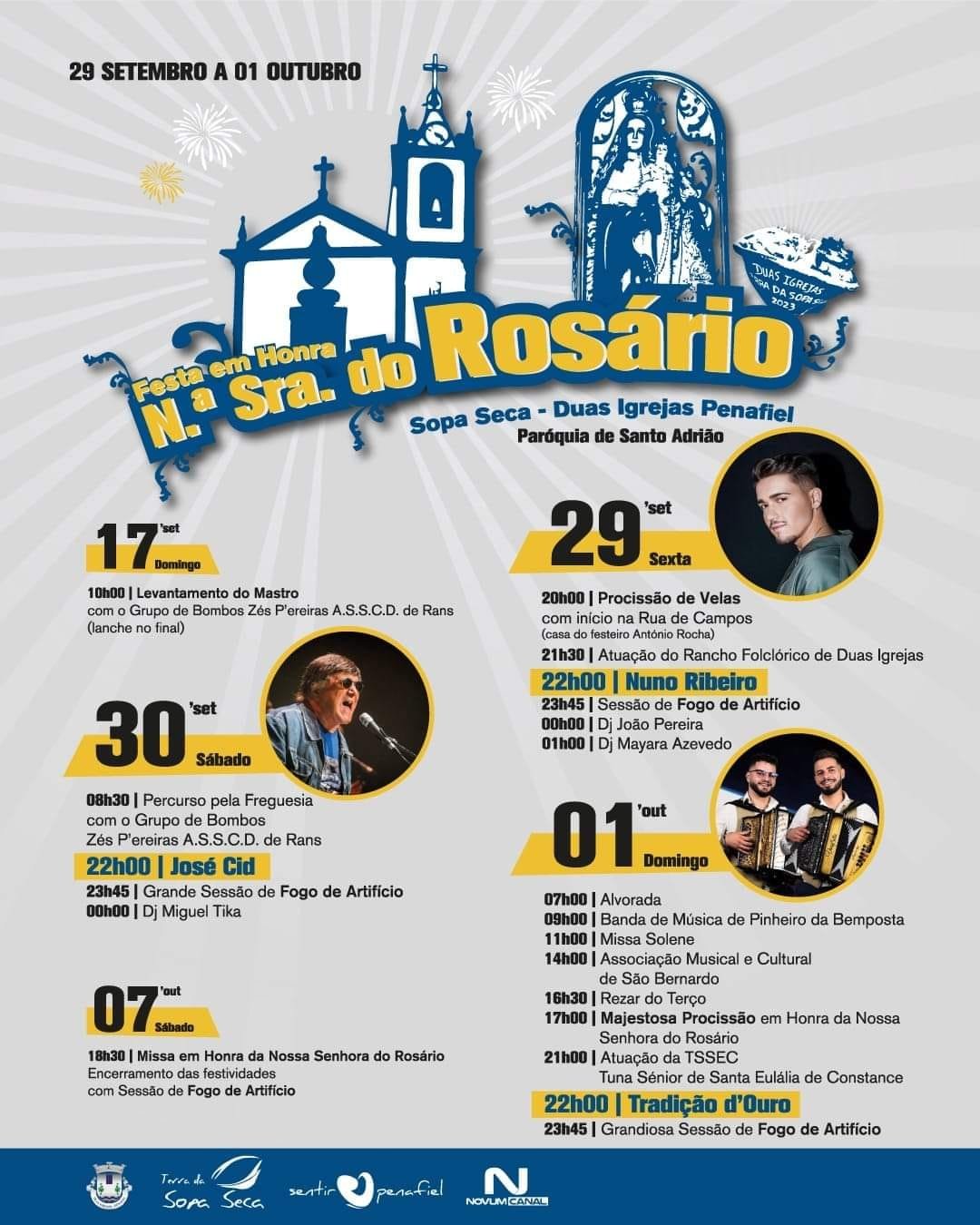 Cartaz Festa em Honra de Nossa Senhora do Rosário 2023 - Penafiel