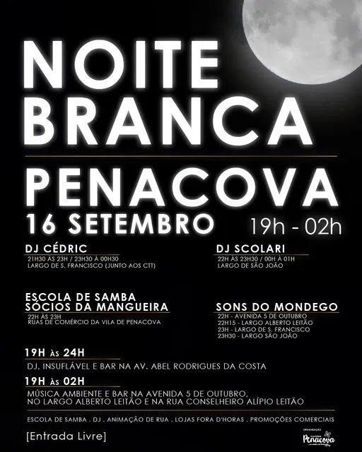 Cartaz Noite Branca 2023 - Penavoca