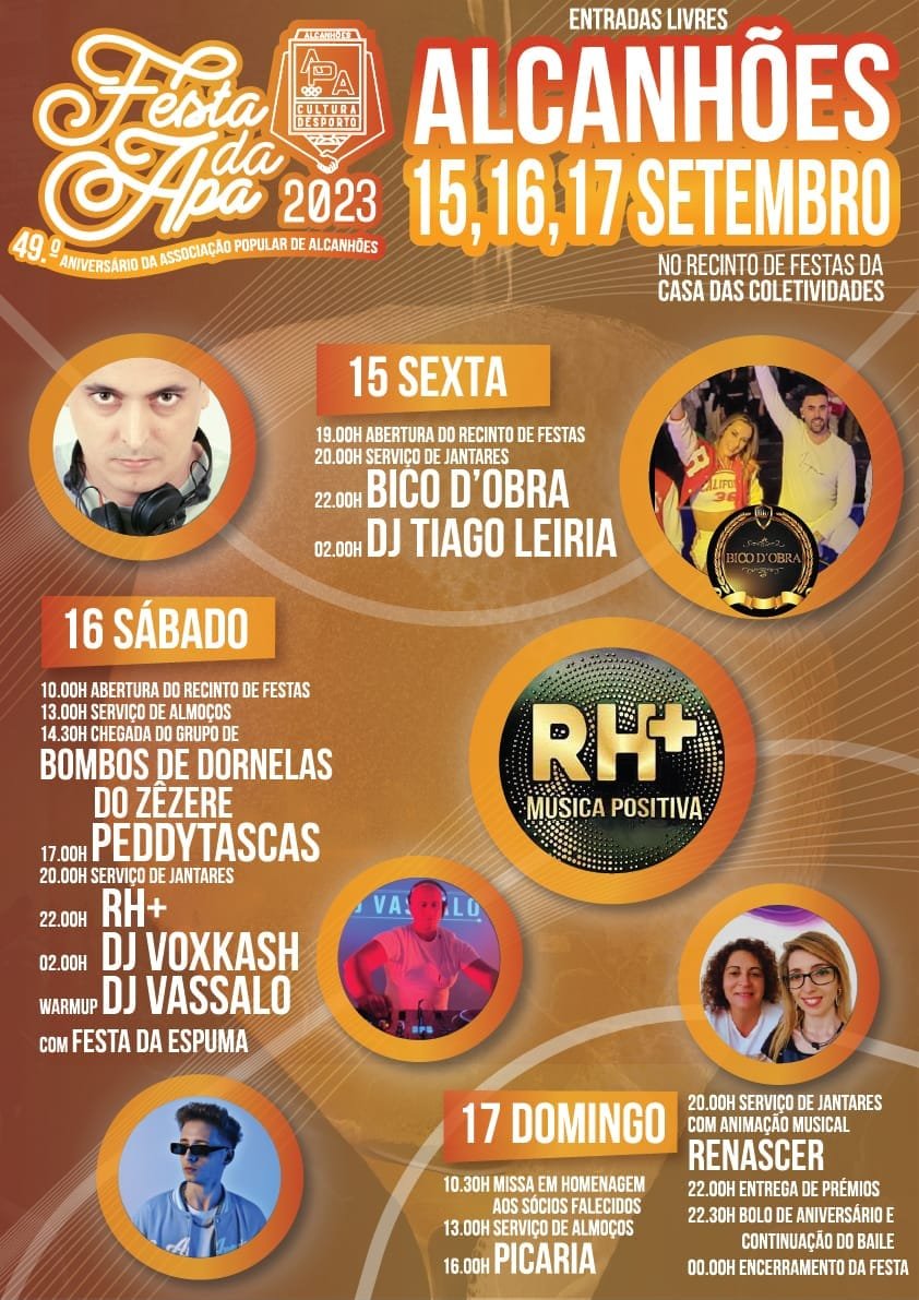 Cartaz Festa da Apa 2023 - Alcanhões