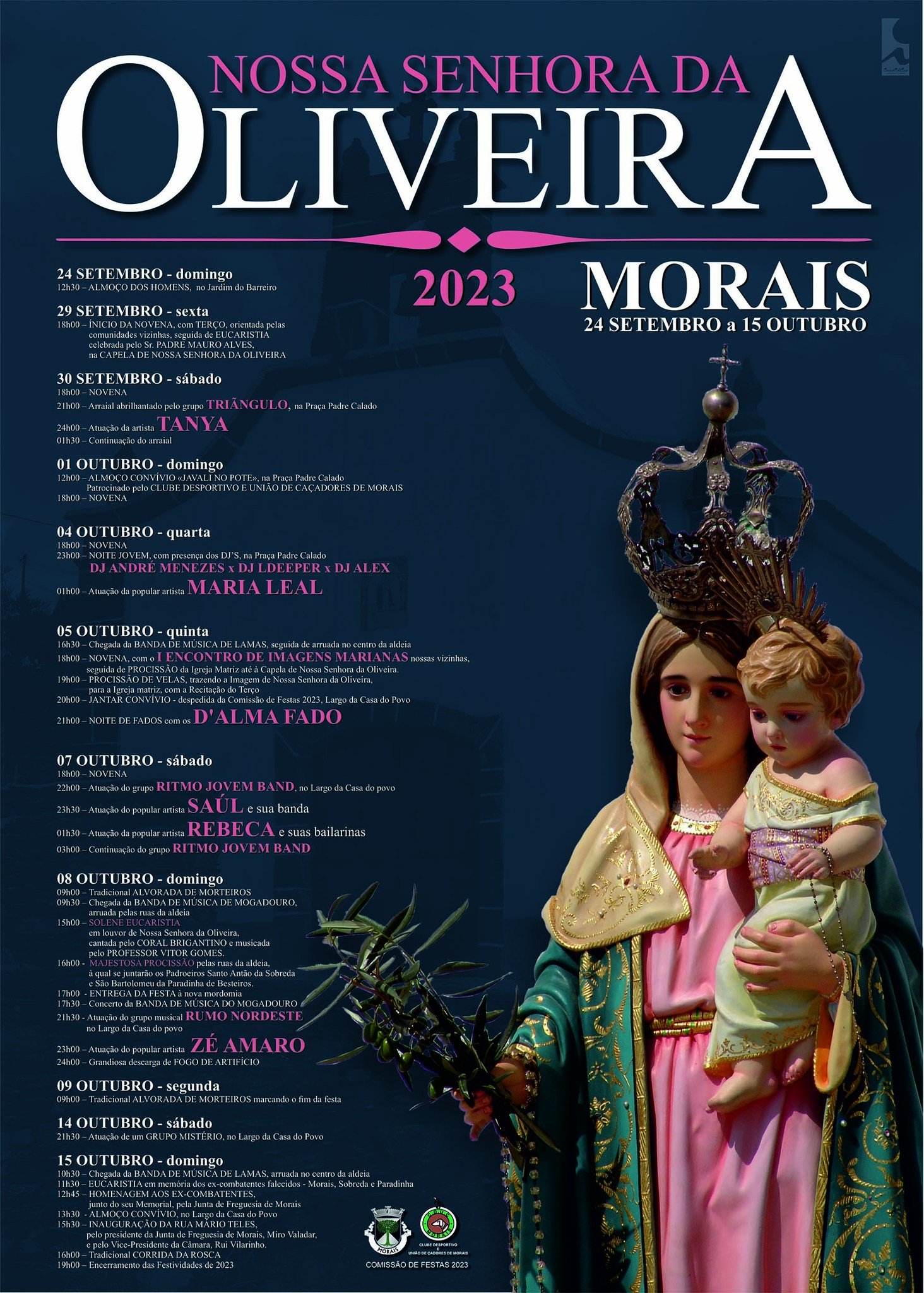 Cartaz Festa de Nossa Senhora da Oliveira 2023 - Morais