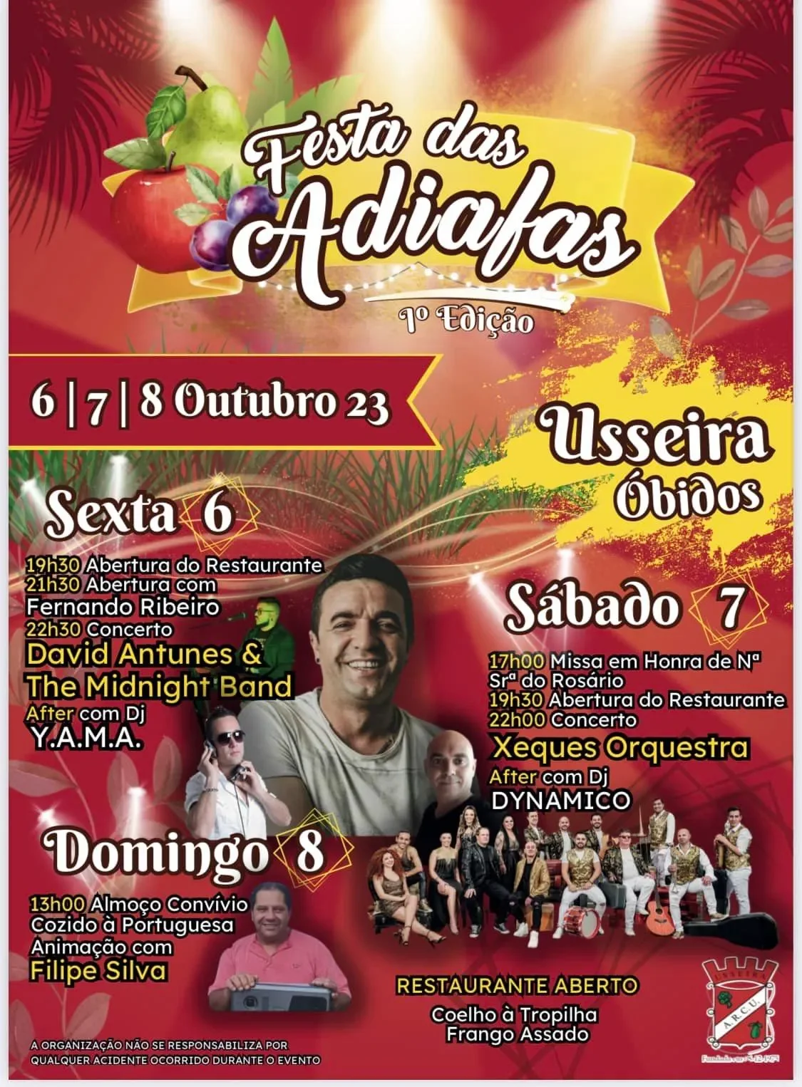 Cartaz Festa das Adiafas 2023 - Usseira