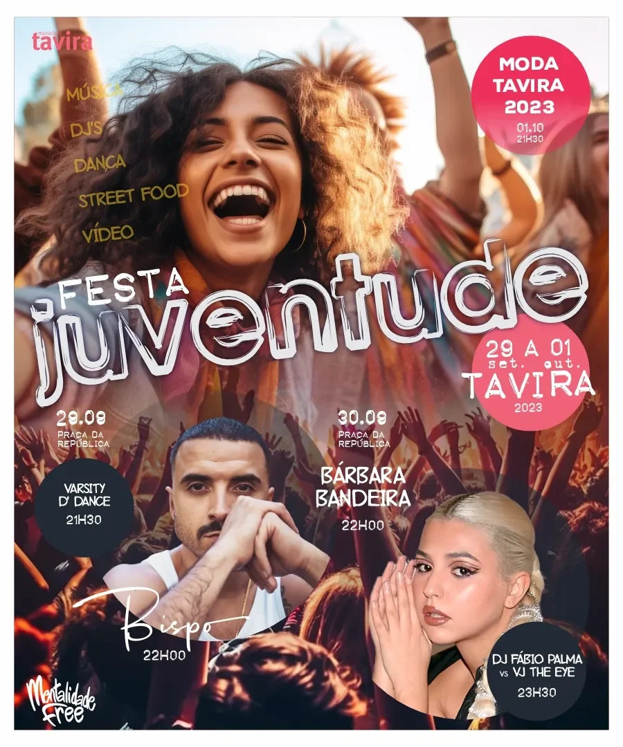 Cartaz Festa da Juventude 2023 - Tavira