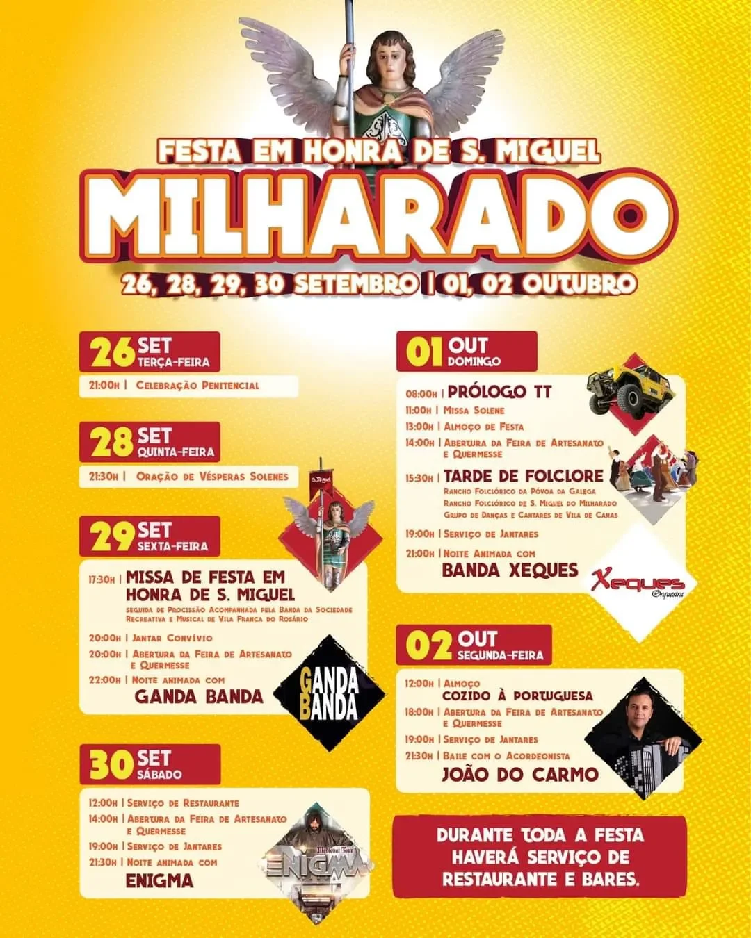 Cartaz Festas em Honra de São Miguel 2023 - Milharado